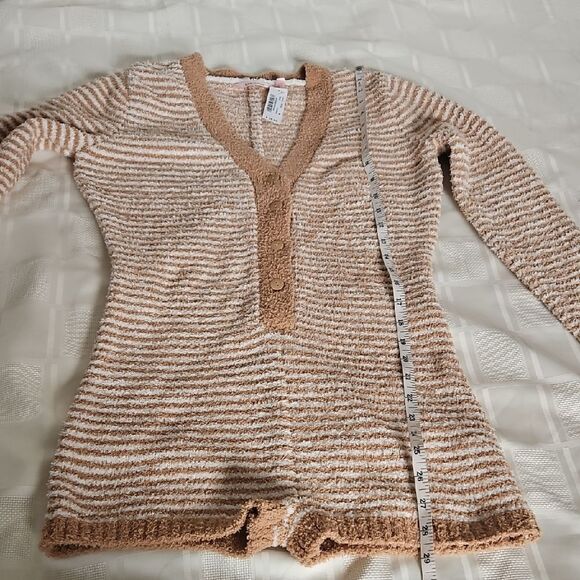 Striped Tan Lounge Wear Jumper - Picture 9 of 16